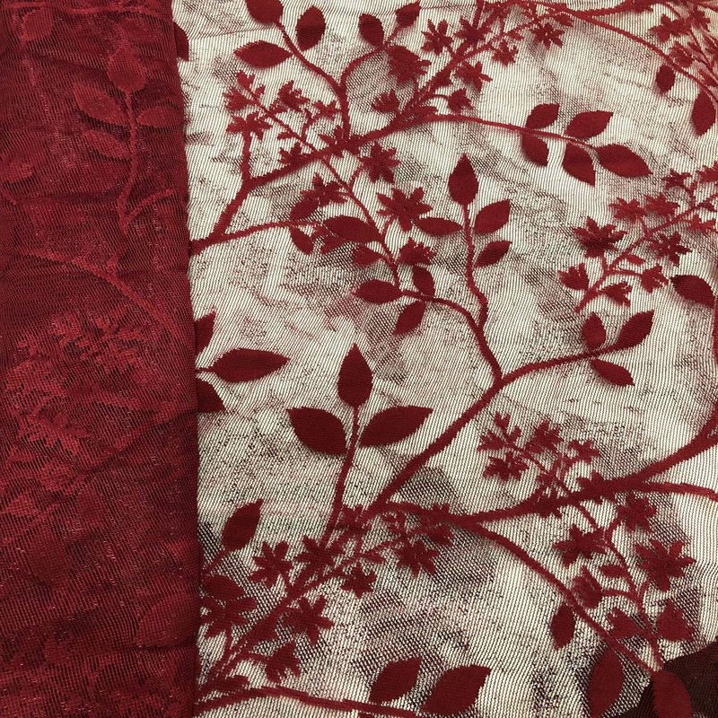 Lace Fabric Dress Leaf Polyester Warp Knit for Women's Wear Wholesale 15